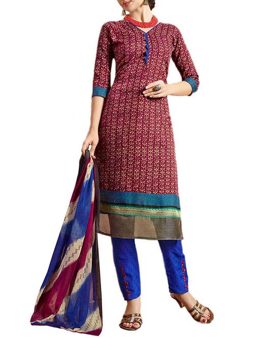 Samwri cotton printed unstitched suit - 14912274 - Very Small Image - 1