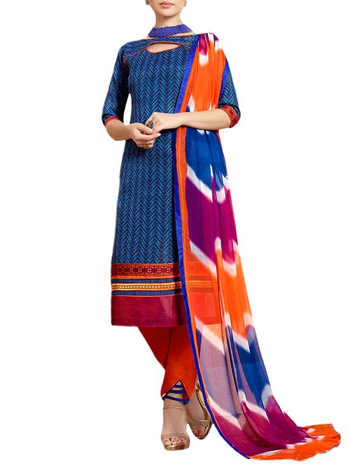 Samwri cotton printed unstitched suit - 14912280 - Very Small Image - 1