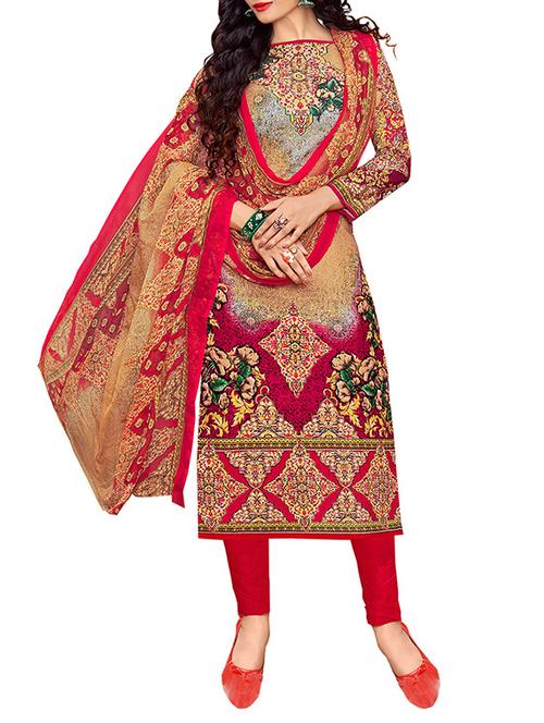 Samwri cotton blended printed unstitched suit - 14912284 - Very Small Image - 1