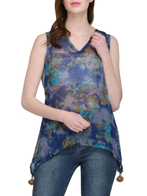 KAANCHIE NANGGIA blue printed top - 14912375 - Standard Image - 1