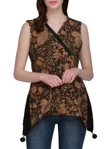 KAANCHIE NANGGIA beige cotton sleevless top - 14912377 - Very Small Image - 1