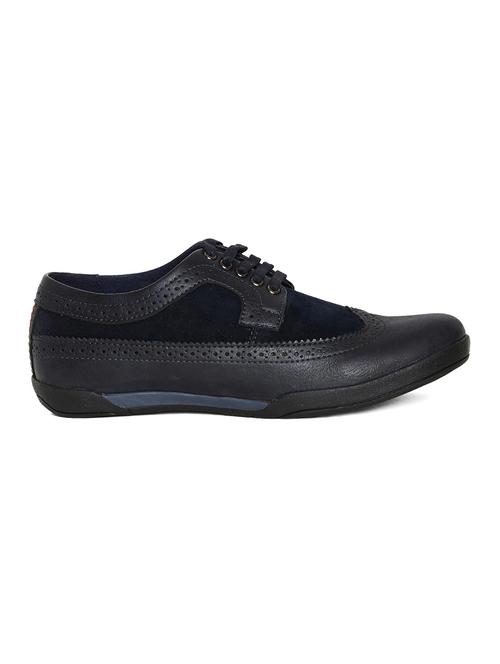 navy leatherette lace up shoe - 14912562 - Very Small Image - 1
