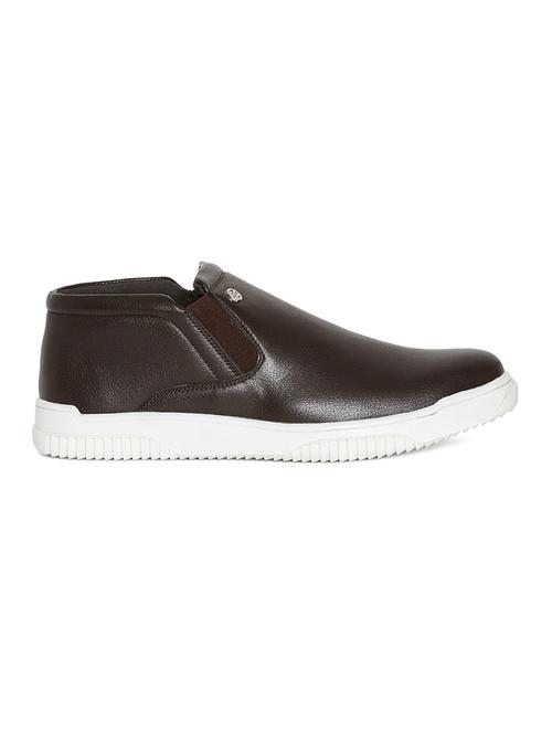 brown leatherette casual slipon - 14912572 - Very Small Image - 1