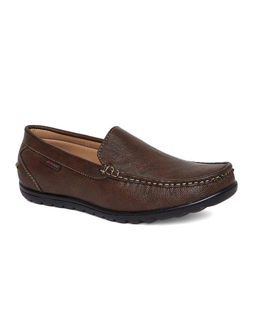 brown leatherette slip on loafer - 14912593 - Standard Image - 1