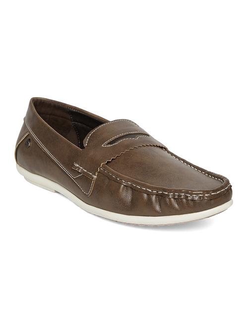 tan leatherette slip on loafer - 14912597 - Very Small Image - 1
