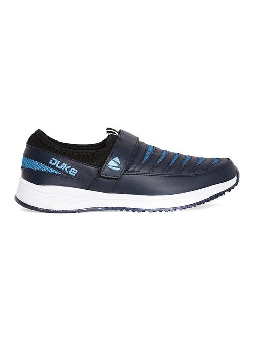navy Leatherette slip on sport shoe - 14912629 - Very Small Image - 1