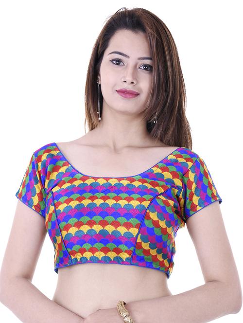 multi colored silk embroidered blouse - 14912761 - Standard Image - 1