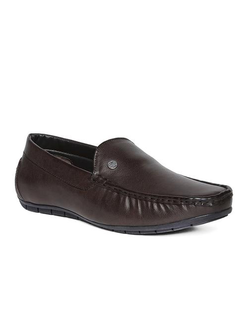 brown leatherette office wear loafer - 14912939 - Standard Image - 1