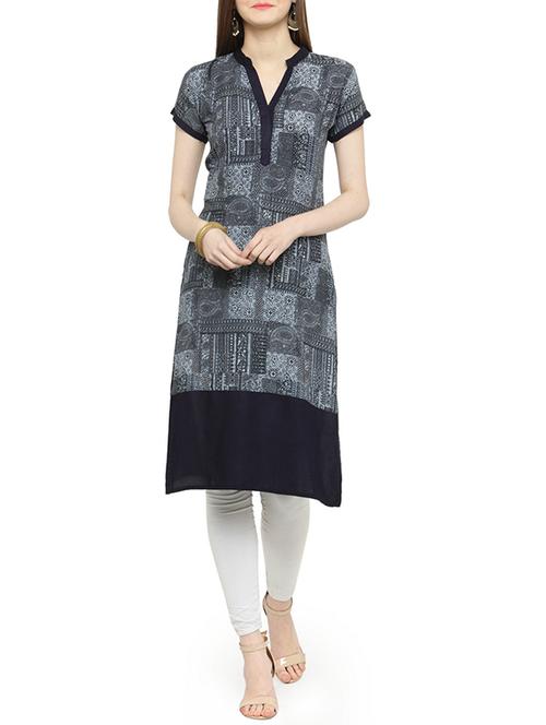 straight printed kurta - 14912994 - Standard Image - 1