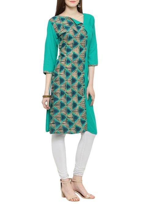 straight geometric print kurta - 14913002 - Standard Image - 1