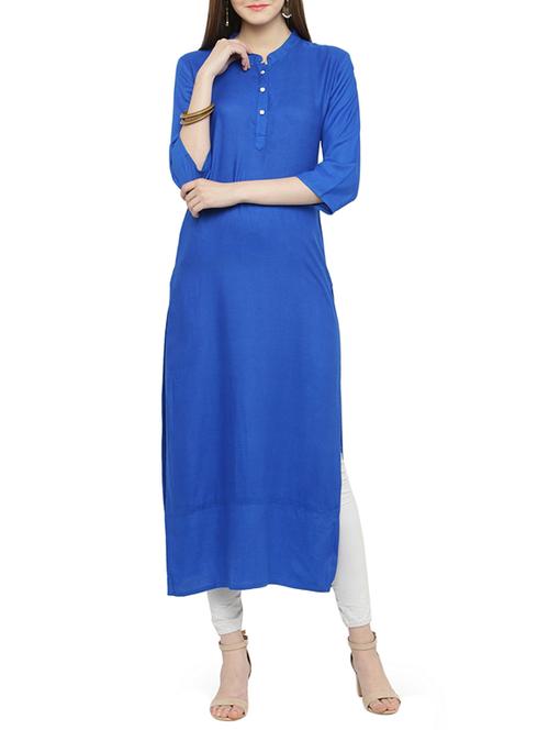 straight pearl button kurta - 14913006 - Standard Image - 1