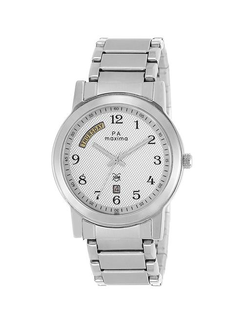 Maxima White Dial Analog Watch For Men - 48953CMGI - 14913055 - Standard Image - 1