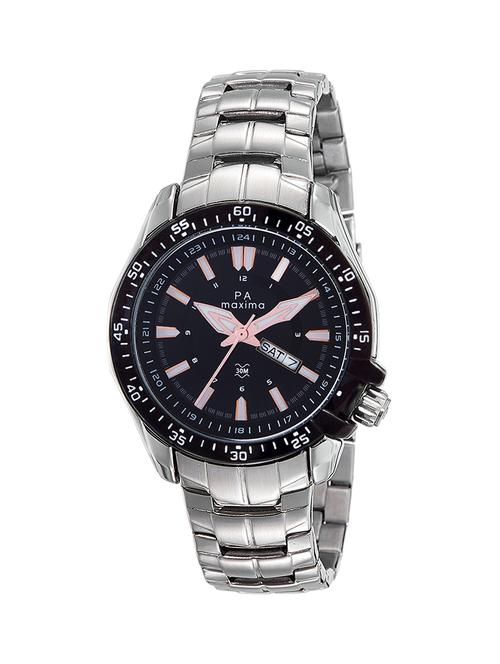 Maxima Black Dial Analog Watch For Men - 48443CAGI - 14913064 - Very Small Image - 1