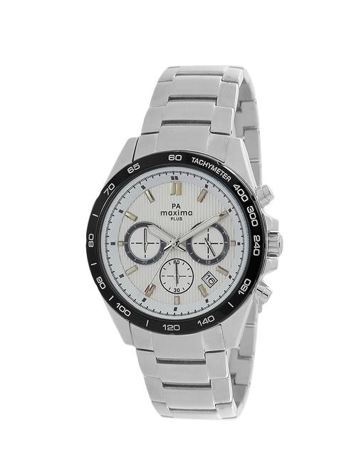 Maxima White Dial Chronograph Watch For Men - 46210CMGS - 14913074 - Very Small Image - 1