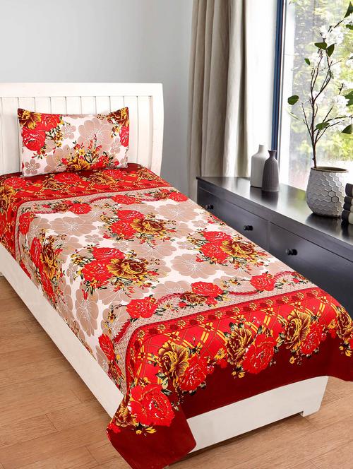 3D PRINTED SINGLE BEDSHEET With 1 Pillow Cover - 14913248 - Standard Image - 1