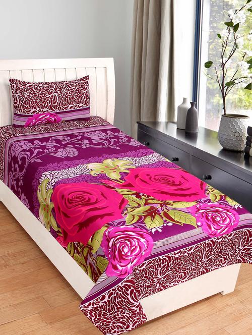 3D PRINTED SINGLE BEDSHEET With 1 Pillow Cover - 14913254 - Standard Image - 1