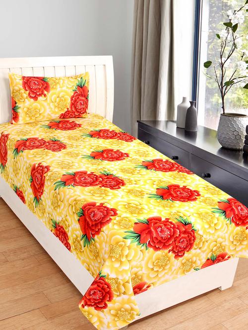 3D PRINTED SINGLE BEDSHEET With 1 Pillow Cover - 14913257 - Standard Image - 1