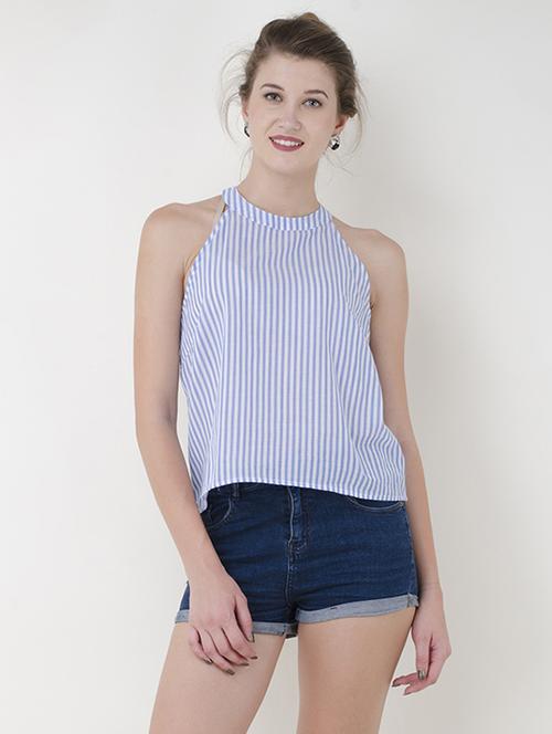 Halter neck striped top - 14913277 - Very Small Image - 1