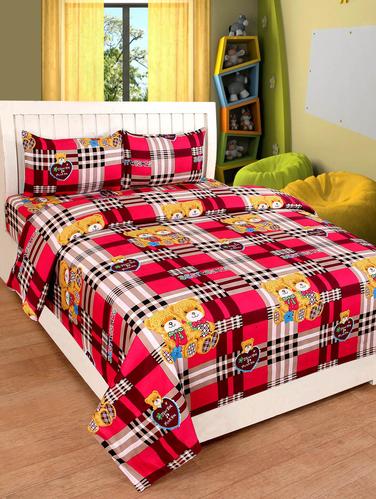 3D 140 TC DOUBLE BEDSHEET WITH 2 PILLOW COVERS - 14913438 - Very Small Image - 1