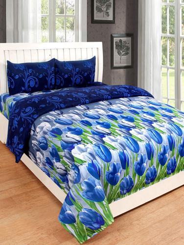 3D 140 TC DOUBLE BEDSHEET WITH 2 PILLOW COVERS - 14913441 - Very Small Image - 1