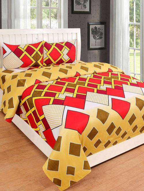 3D 140 TC DOUBLE BEDSHEET WITH 2 PILLOW COVERS - 14913444 - Very Small Image - 1