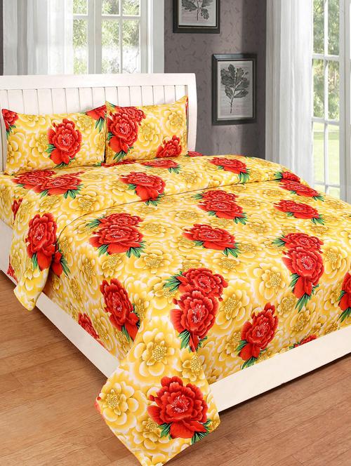 3D 140 TC DOUBLE BEDSHEET WITH 2 PILLOW COVERS - 14913445 - Very Small Image - 1