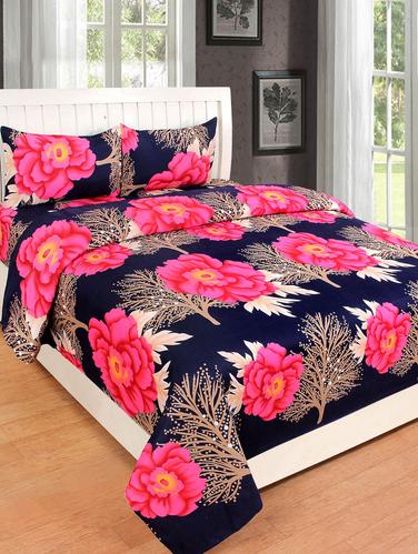 3D 140 TC DOUBLE BEDSHEET WITH 2 PILLOW COVERS - 14913446 - Very Small Image - 1