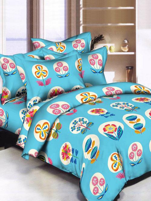 140 TC Double Bedsheet with 2 Pillow Covers - 14913585 - Very Small Image - 1