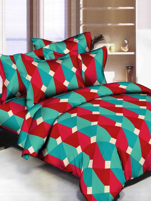 140 TC Double Bedsheet with 2 Pillow Covers - 14913588 - Very Small Image - 1
