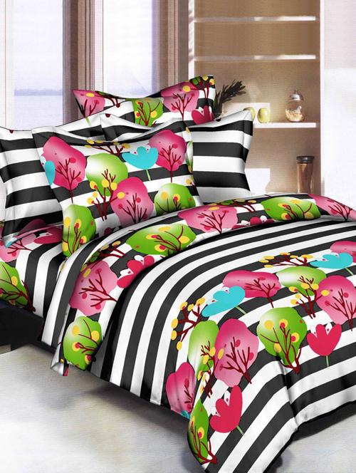 140 TC Double Bedsheet with 2 Pillow Covers - 14913590 - Very Small Image - 1