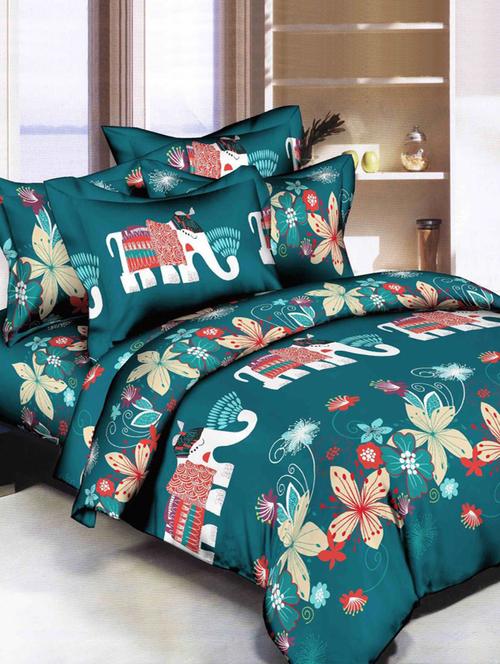 140 TC Double Bedsheet with 2 Pillow Covers - 14913593 - Very Small Image - 1