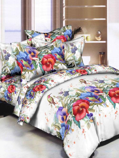 140 TC Double Bedsheet with 2 Pillow Covers - 14913603 - Very Small Image - 1