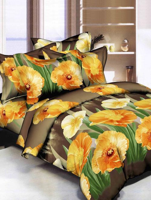 140 TC Double Bedsheet with 2 Pillow Covers - 14913604 - Very Small Image - 1