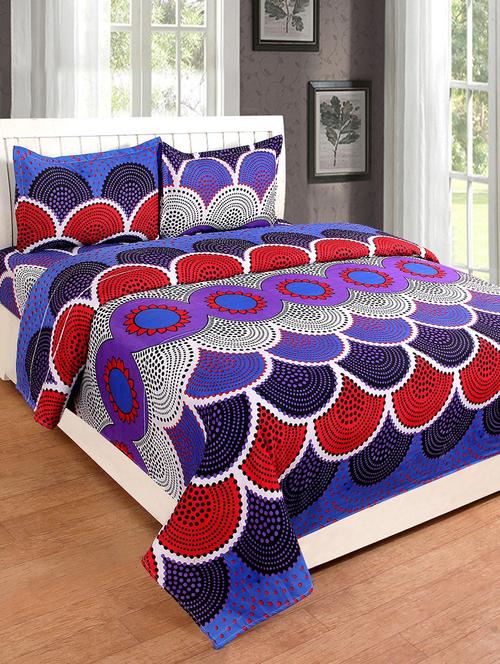 140 TC Double Bedsheet with 2 Pillow Covers - 14913610 - Very Small Image - 1