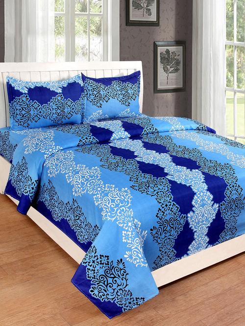 140 TC Double Bedsheet with 2 Pillow Covers - 14913615 - Very Small Image - 1