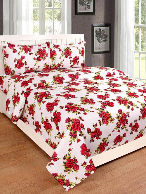 140 TC Double Bedsheet with 2 Pillow Covers - 14913619 - Very Small Image - 1