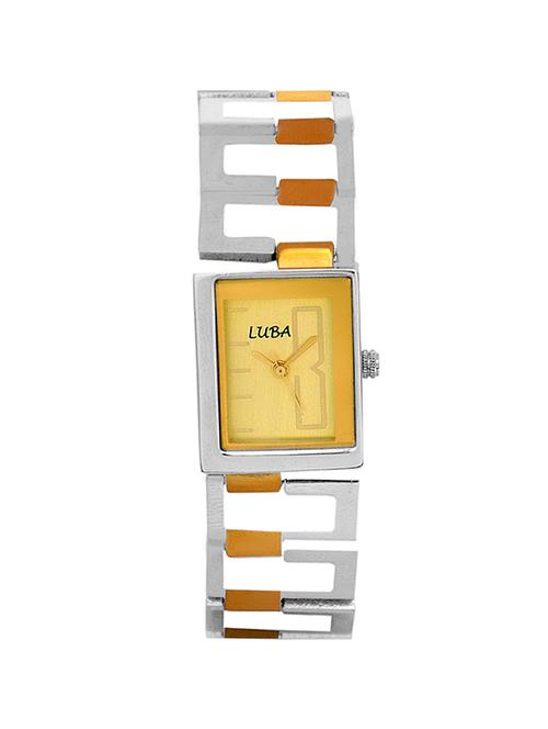 LUBA Stylish Attractive Look With Studded Daimond Analog Square Dial Watch in Two Tone Chain for Women - 14913798 - Standard Image - 1