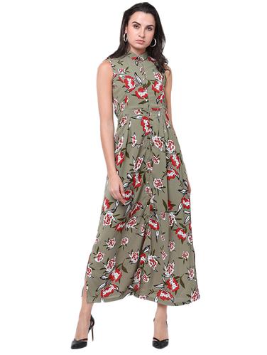 floral shirt collar maxi dress - 14913946 - Very Small Image - 1
