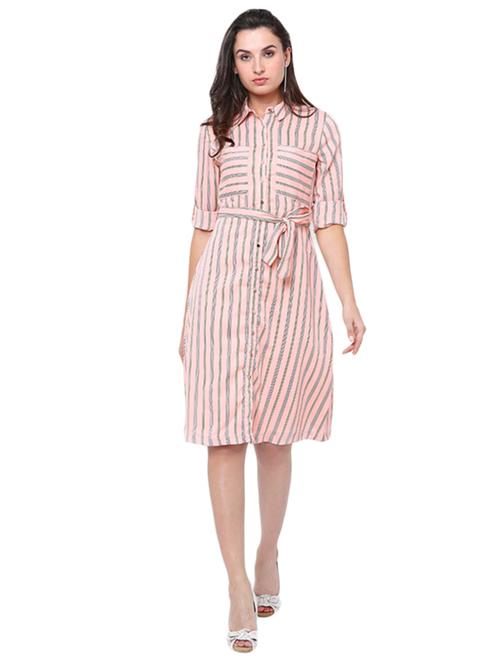 pink striped shirt dress - 14913951 - Very Small Image - 1