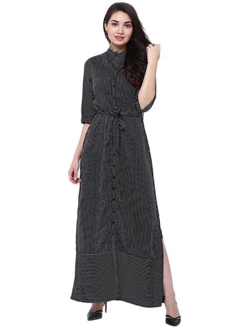 Black striped shirt dress - 14913952 - Very Small Image - 1