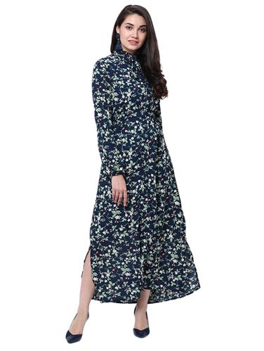 navy blue printed shirt dress - 14913960 - Very Small Image - 1