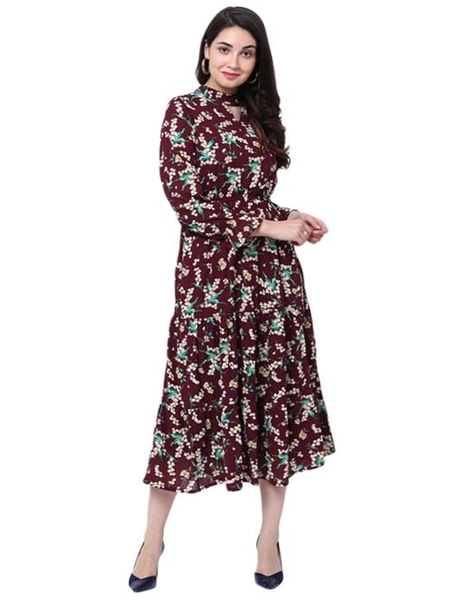 Choker neck floral blouson dress - 14913974 - Very Small Image - 1