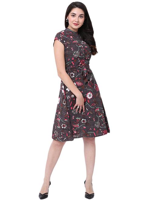 Button down floral belted dress - 14913980 - Very Small Image - 1