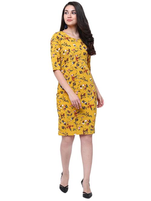 yellow floral sheath dress - 14913988 - Very Small Image - 1