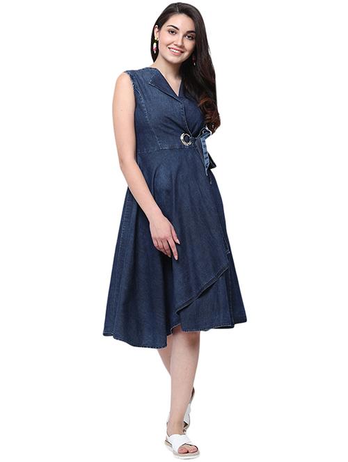 Dark blue wrap dress - 14914030 - Very Small Image - 1