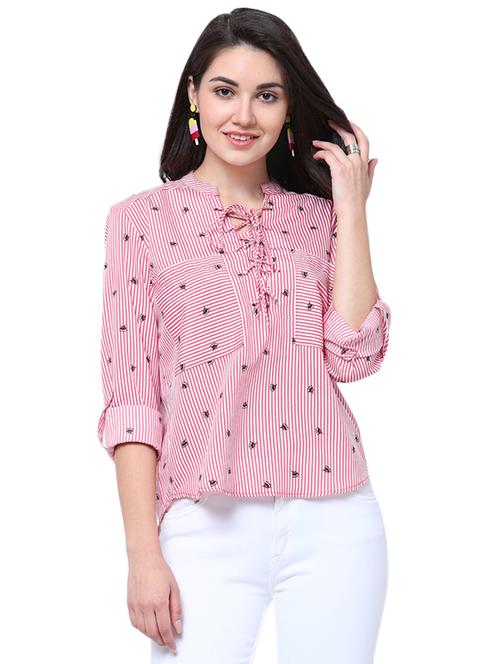 Pink striped top - 14914039 - Very Small Image - 1