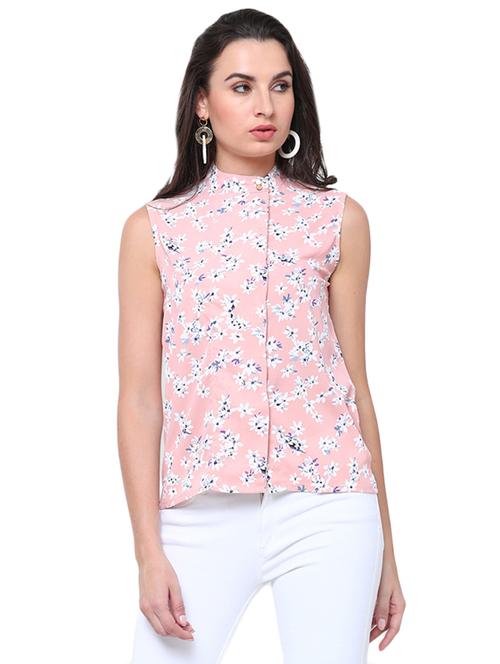 Mandarin collar floral shirt - 14914043 - Very Small Image - 1