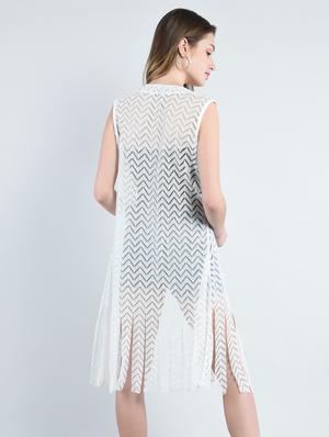 solid white net shrug - 14914170 - Standard Image - 3