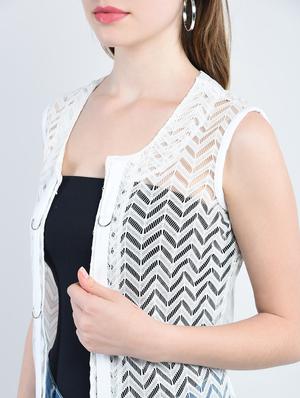 solid white net shrug - 14914170 - Standard Image - 5