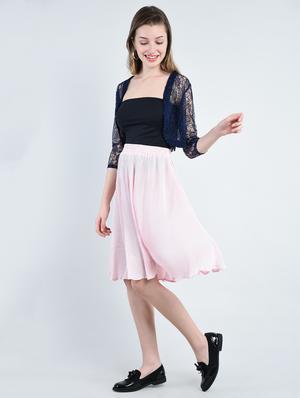 navy blue net short shrug - 14914180 - Standard Image - 4